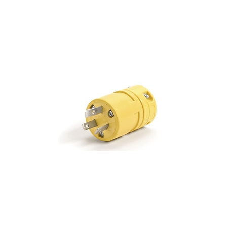 Woodhead Straight Blade Plug, Non-NEMA, 50 A, 125V AC / 250V AC, 3 Pole, Screw Terminals 1407